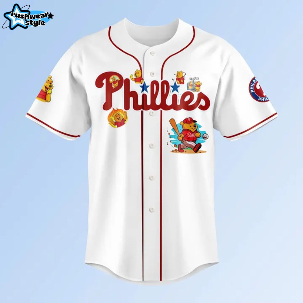 Philadelphia Phillies x Pooh Bear Limited Baseball Jersey Philadelphia Phillies x Pooh Bear Limited Baseball Jersey