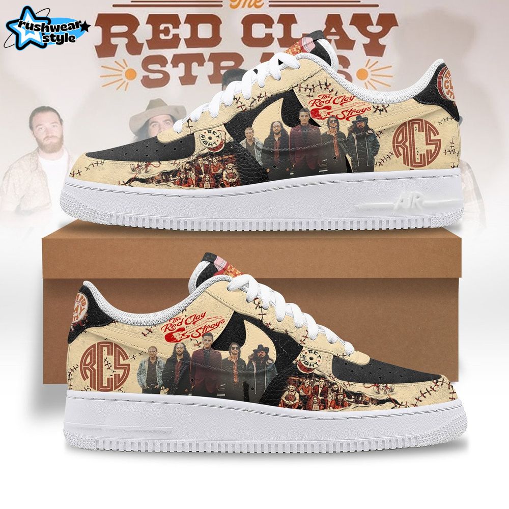 Red Clay Strays Special Air Force 1 Sneaker Red Clay Strays Special Air Force 1 Sneaker