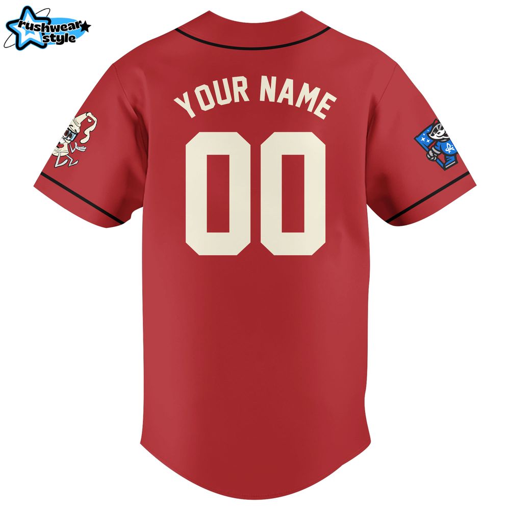 Rocket City Trash Pandas x Alabama White Sauce Baseball Jersey Rocket City Trash Pandas x Alabama White Sauce Baseball Jersey