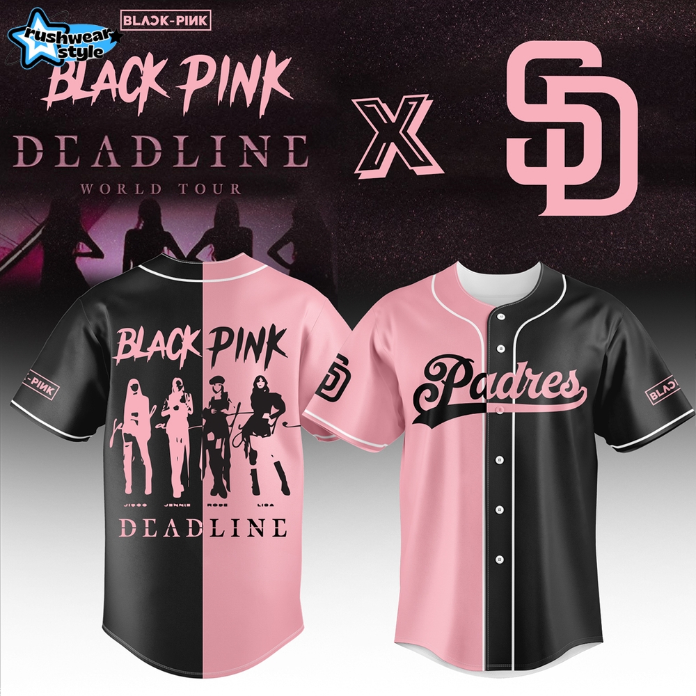 San Diego Padres x Blackpink Deadline World Tour Baseball Jersey 2025 San Diego Padres x Blackpink Deadline World Tour Baseball Jersey 2025