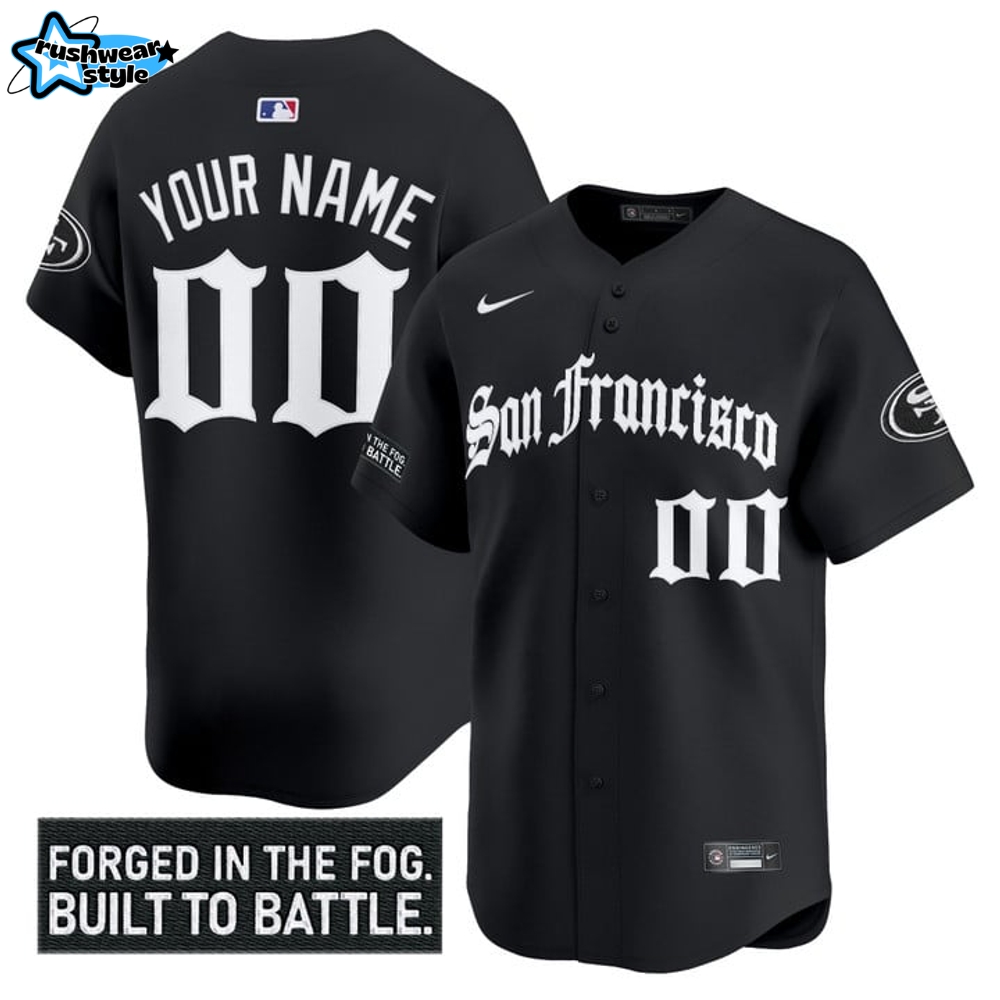 San Francisco 49ers 'Gothic Fog Edition' Personalized Baseball Jersey San Francisco 49ers 'Gothic Fog Edition' Personalized Baseball Jersey