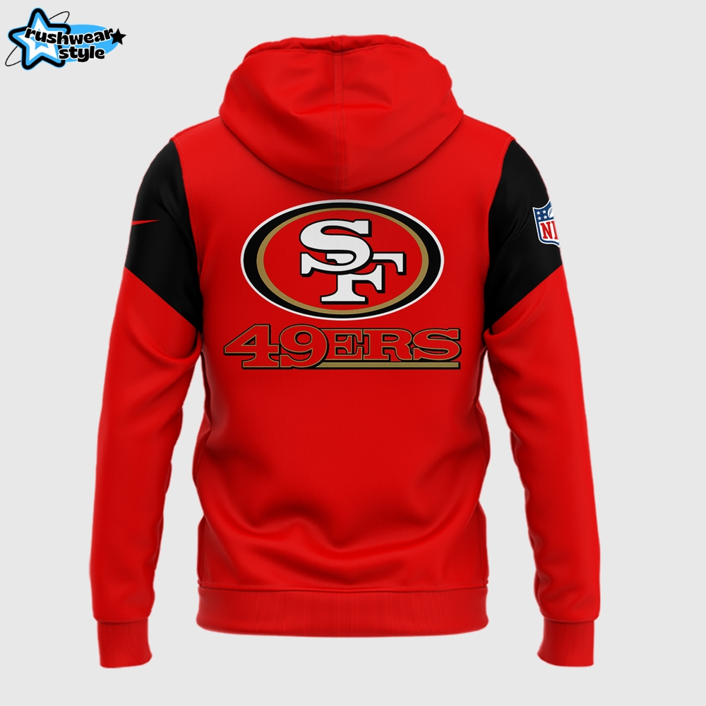 San Francisco 49ers New 2025 Red Zip Hoodie San Francisco 49ers New 2025 Red Zip Hoodie