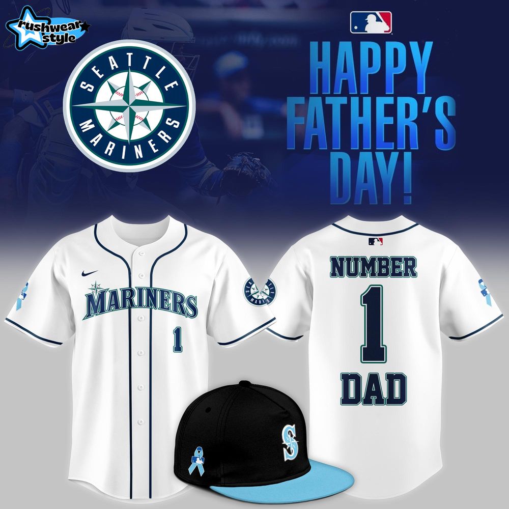 Seattle Mariners 2025 Fathers Day Number 1 Dad Limited Jersey Seattle Mariners 2025 Fathers Day Number 1 Dad Limited Jersey