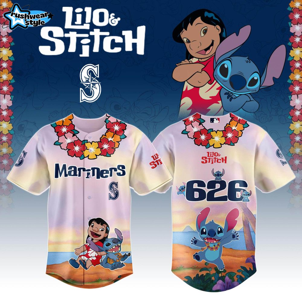 Seattle Mariners MLB x Lilo and Stitch New 2025 Jersey Seattle Mariners MLB x Lilo and Stitch New 2025 Jersey