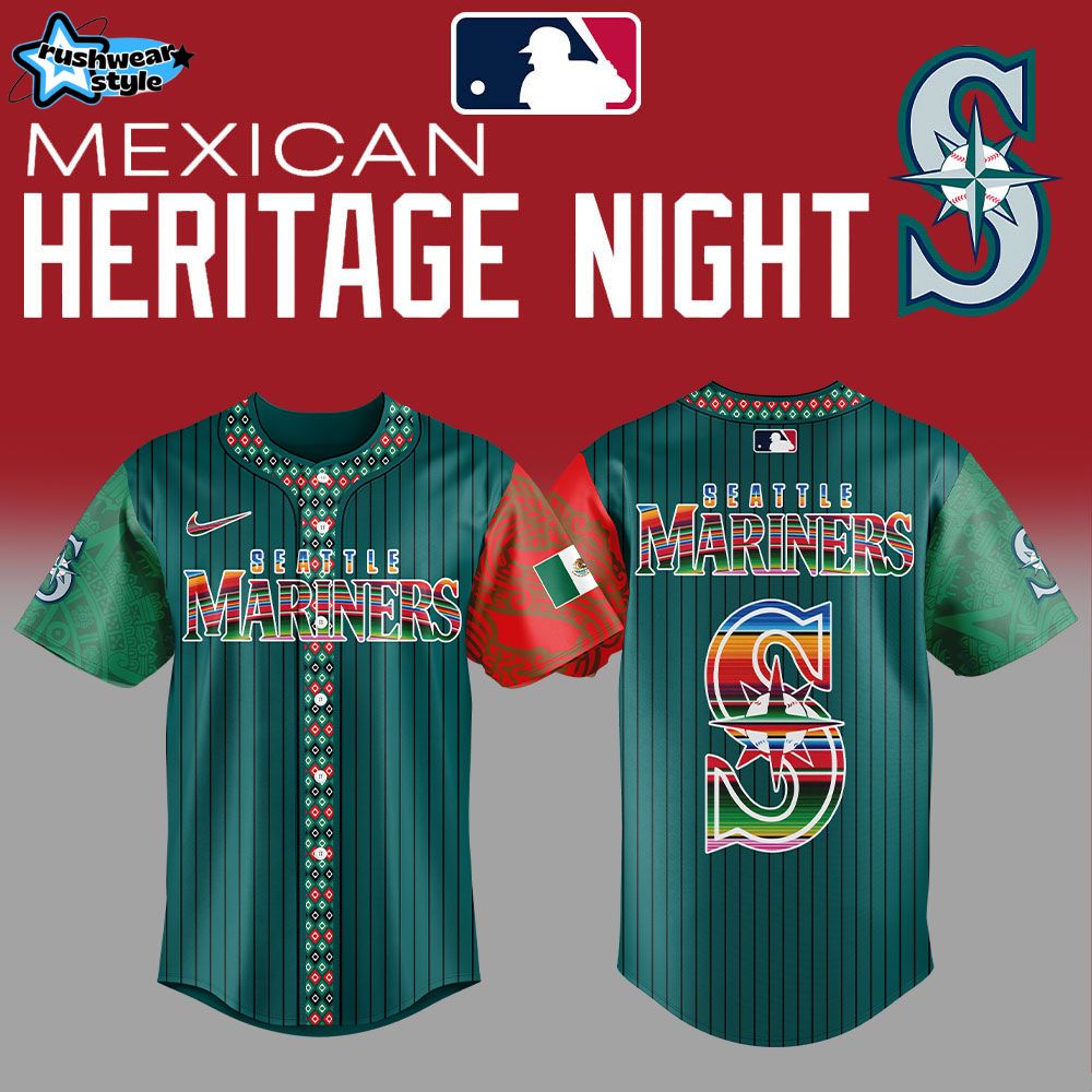 Seattle Mariners Mexican Heritage Night Striped Jersey Seattle Mariners Mexican Heritage Night Striped Jersey