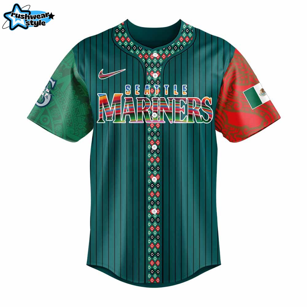 Seattle Mariners Mexican Heritage Night Striped Jersey Seattle Mariners Mexican Heritage Night Striped Jersey