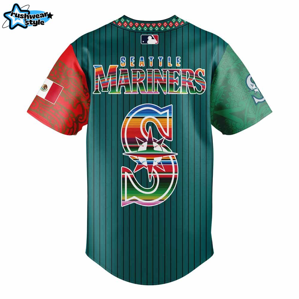 Seattle Mariners Mexican Heritage Night Striped Jersey Seattle Mariners Mexican Heritage Night Striped Jersey