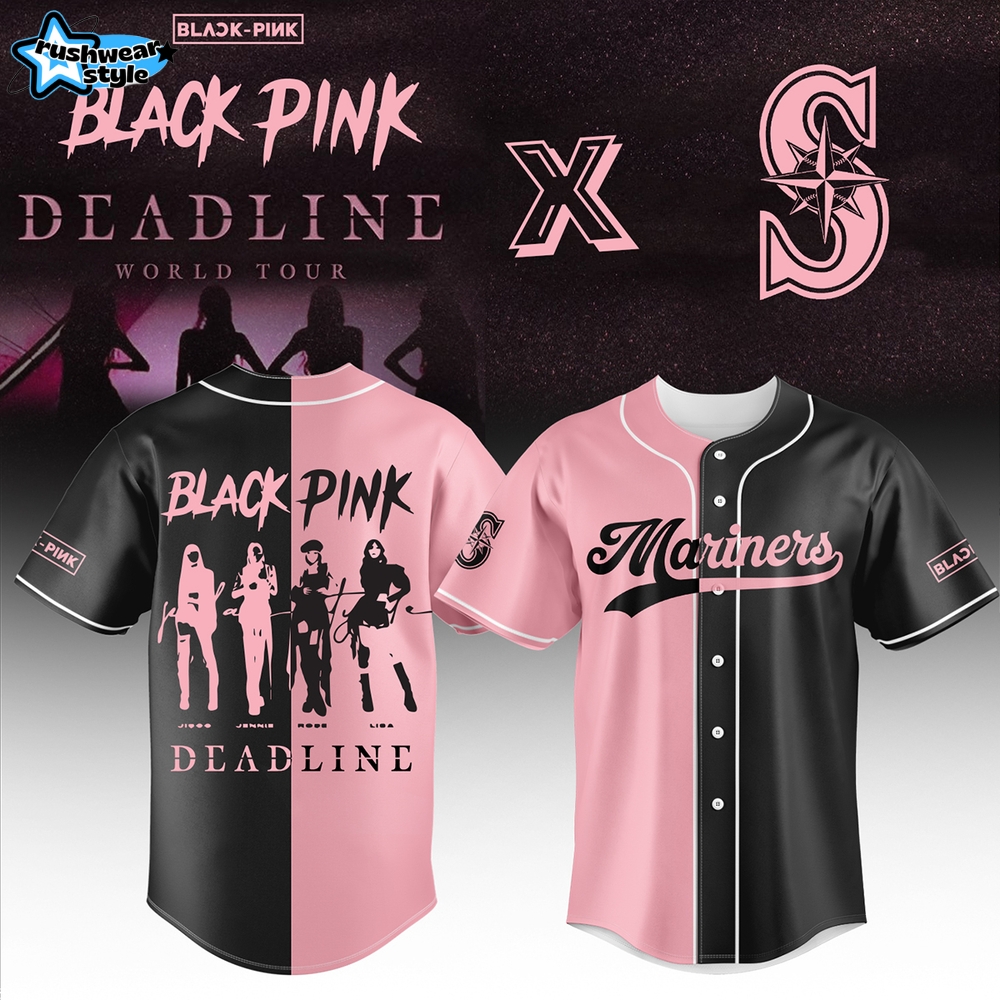 Seattle Mariners x Blackpink Deadline World Tour Baseball Jersey 2025 Seattle Mariners x Blackpink Deadline World Tour Baseball Jersey 2025