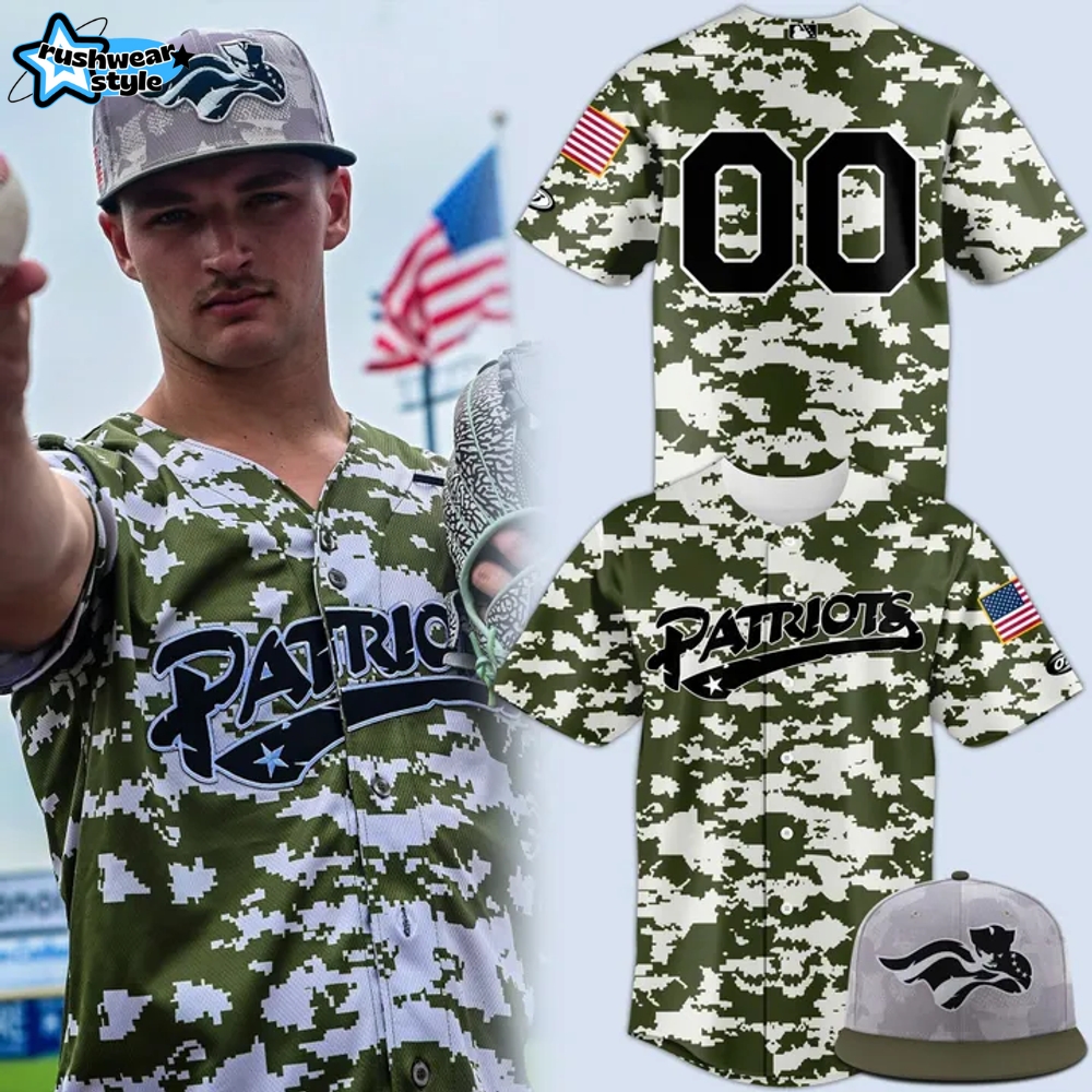 Somerset Patriots 2025 Military Appreciation Night Personalized Baseball Jersey Somerset Patriots 2025 Military Appreciation Night Personalized Baseball Jersey