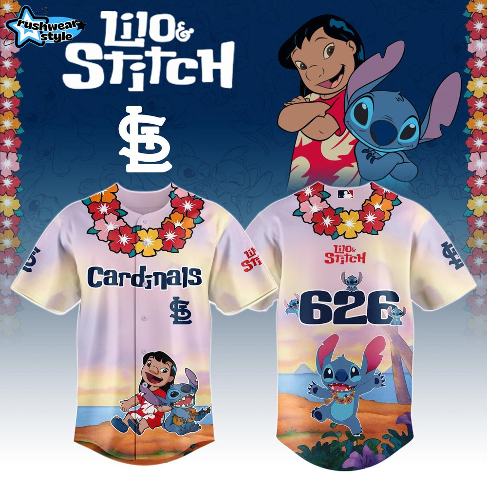 St. Louis Cardinals MLB x Lilo and Stitch New 2025 Jersey St. Louis Cardinals MLB x Lilo and Stitch New 2025 Jersey