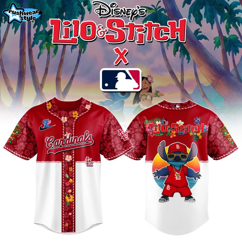 St.Louis Cardinals MLB x Lilo & Stitch Jersey St.Louis Cardinals MLB x Lilo & Stitch Jersey