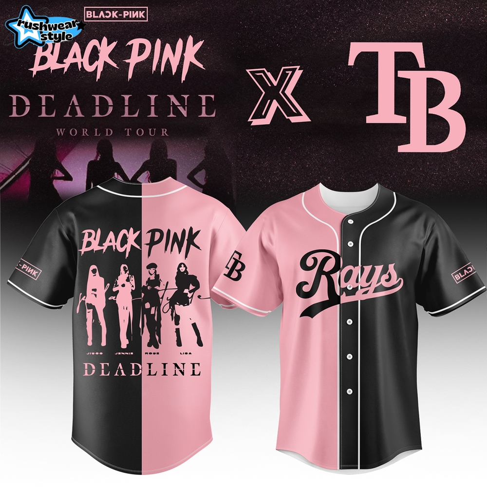 Tampa Bay Rays x Blackpink Deadline World Tour Baseball Jersey 2025 Tampa Bay Rays x Blackpink Deadline World Tour Baseball Jersey 2025