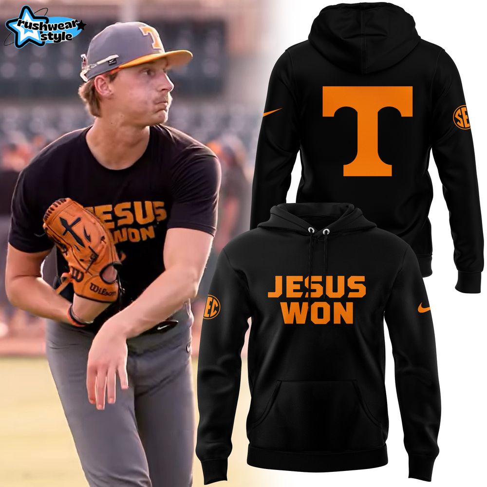 Tennessee Baseball Jesus Won 2025 Hoodie Tennessee Baseball Jesus Won 2025 Hoodie