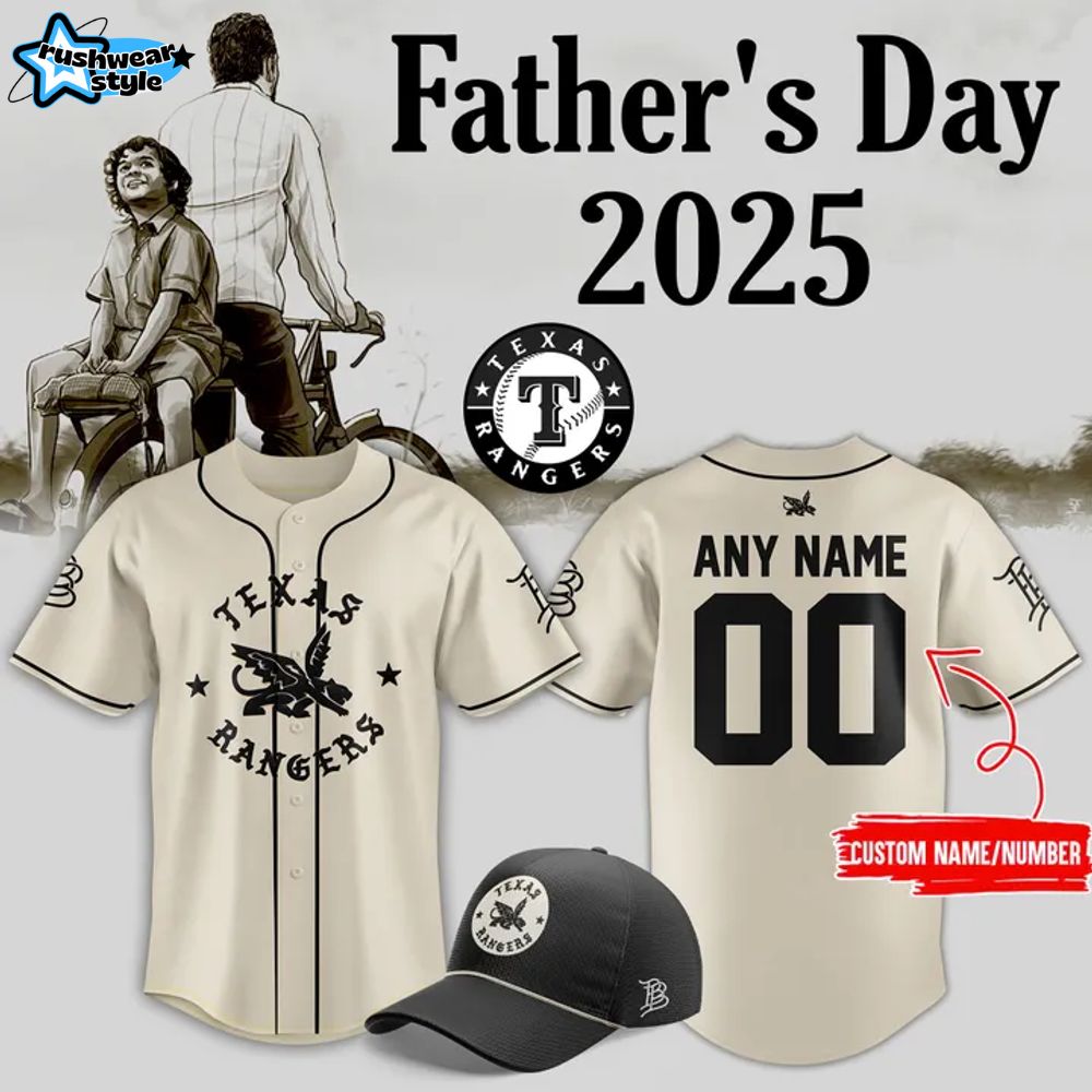 Texas Rangers x 2025 Branded Bills FatherâÂÂs Day Personalized Baseball Jersey Texas Rangers x 2025 Branded Bills FatherâÂÂs Day Personalized Baseball Jersey