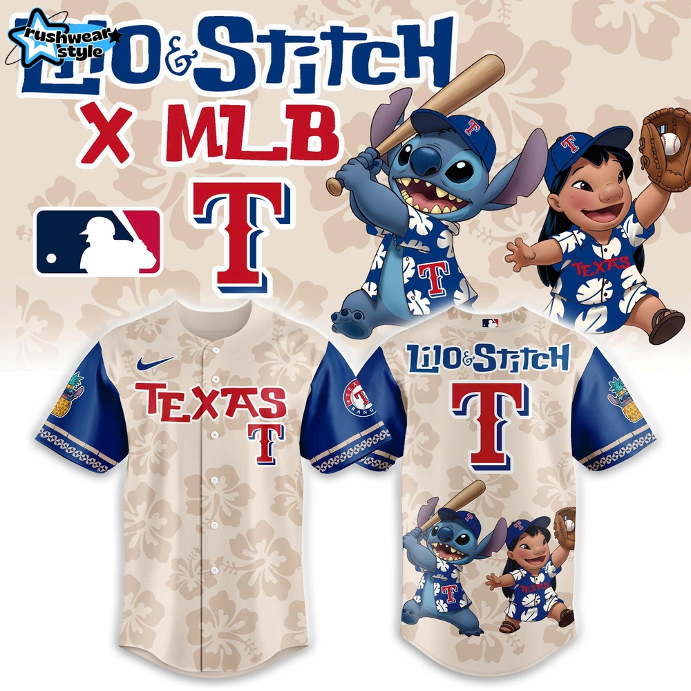 Texas Rangers x Lilo & Stitch 2025 Baseball Jersey Combo Texas Rangers x Lilo & Stitch 2025 Baseball Jersey Combo