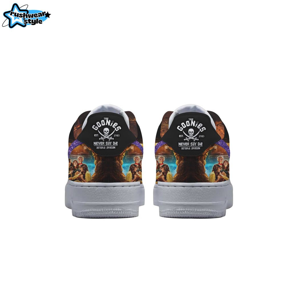 The Goonies "GOONIES NEVER SAY DIE!" Air Force 1 Sneakers The Goonies "GOONIES NEVER SAY DIE!" Air Force 1 Sneakers