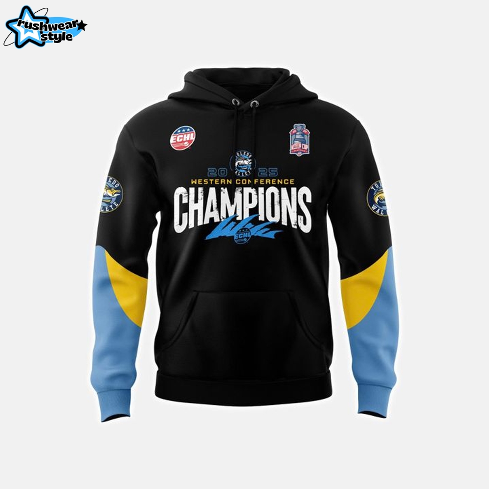 Toledo Walleye 2025 ECHL Western Conference Champions Hoodie Toledo Walleye 2025 ECHL Western Conference Champions Hoodie