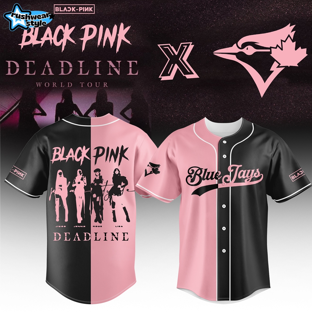 Toronto Blue Jays x Blackpink Deadline World Tour Baseball Jersey 2025 Toronto Blue Jays x Blackpink Deadline World Tour Baseball Jersey 2025