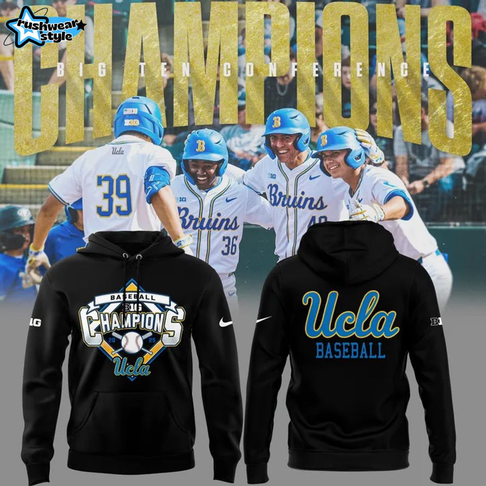 UCLA Bruins 2025 Big Ten Baseball Regular Season Champions Hoodie UCLA Bruins 2025 Big Ten Baseball Regular Season Champions Hoodie