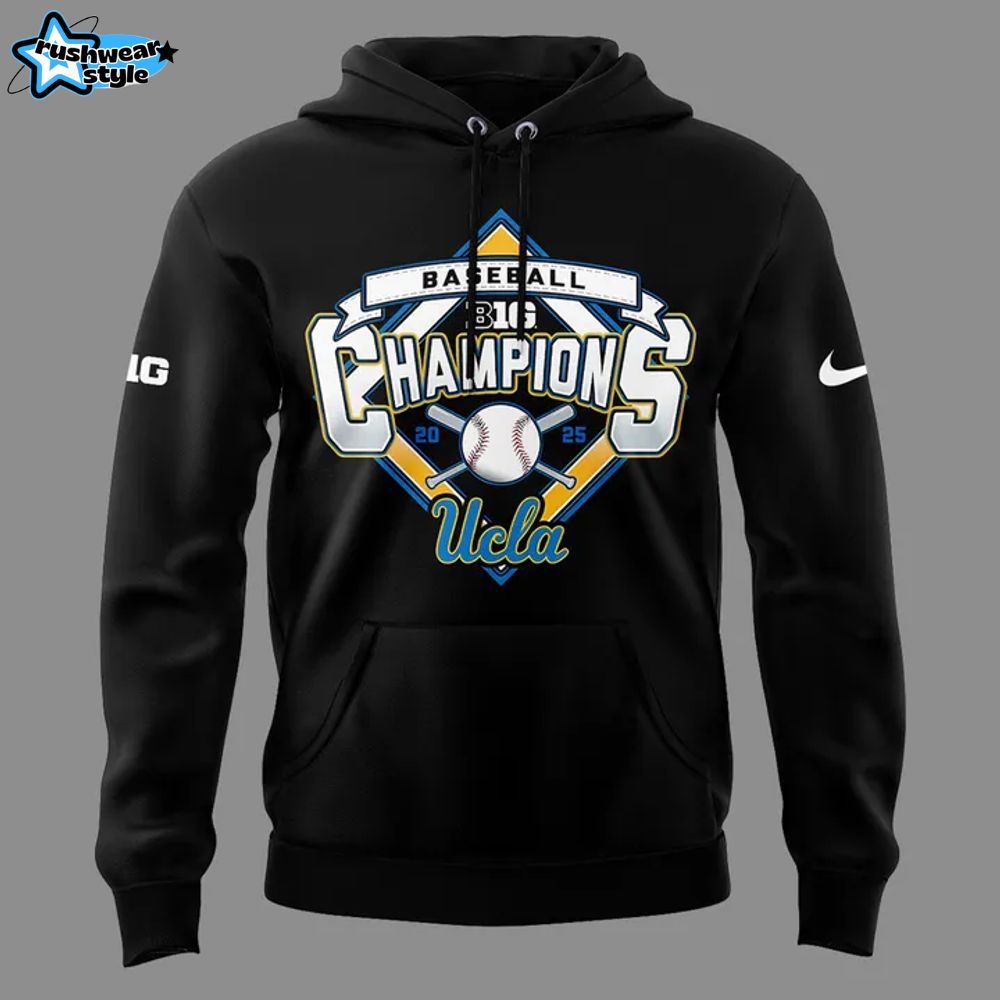 UCLA Bruins 2025 Big Ten Baseball Regular Season Champions Hoodie UCLA Bruins 2025 Big Ten Baseball Regular Season Champions Hoodie