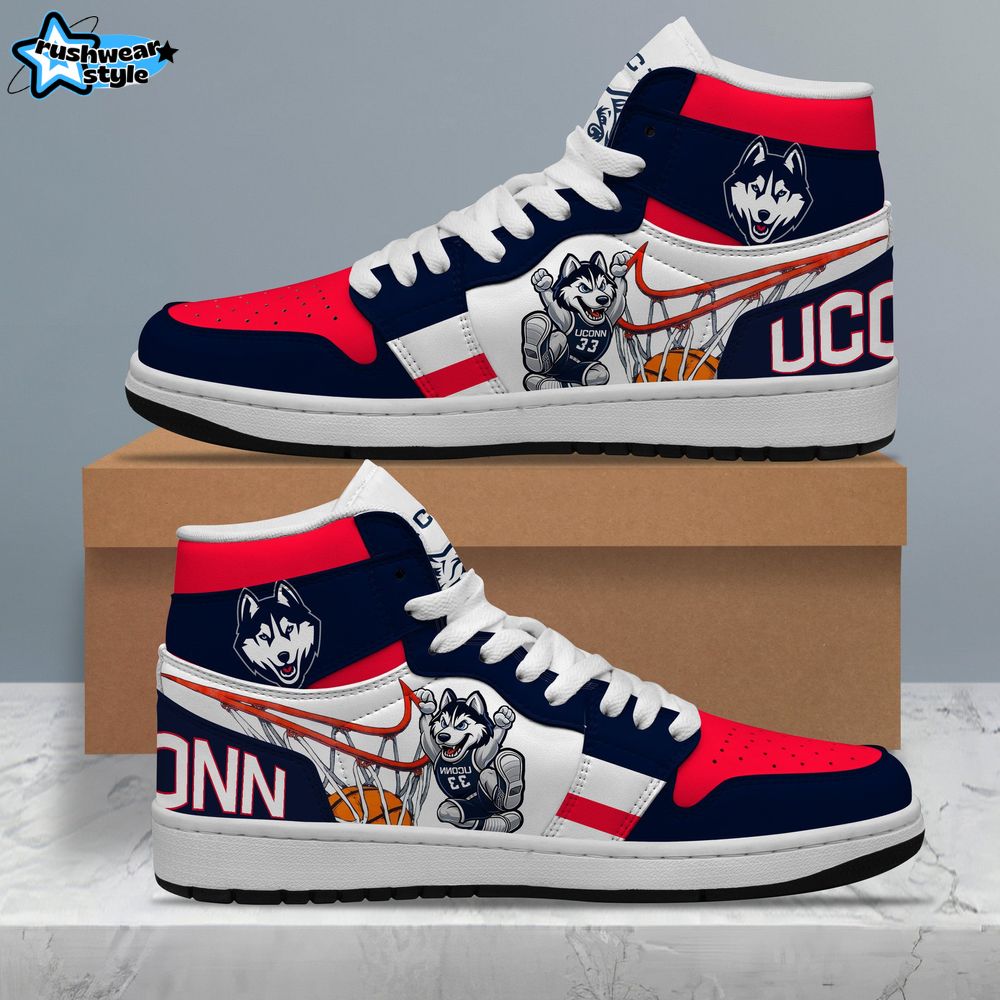 UConn Huskies Basketball Team Air Jordan 1 Sneaker UConn Huskies Basketball Team Air Jordan 1 Sneaker