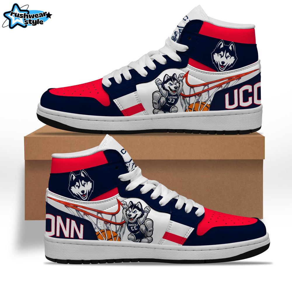 UConn Huskies Basketball Team Air Jordan 1 Sneaker UConn Huskies Basketball Team Air Jordan 1 Sneaker