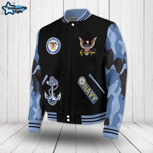 US Navy Special Camo Baseball Jacket