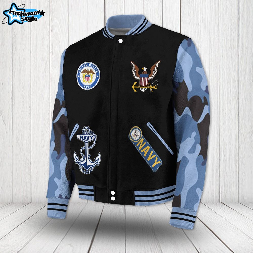 US Navy Special Camo Baseball Jacket US Navy Special Camo Baseball Jacket
