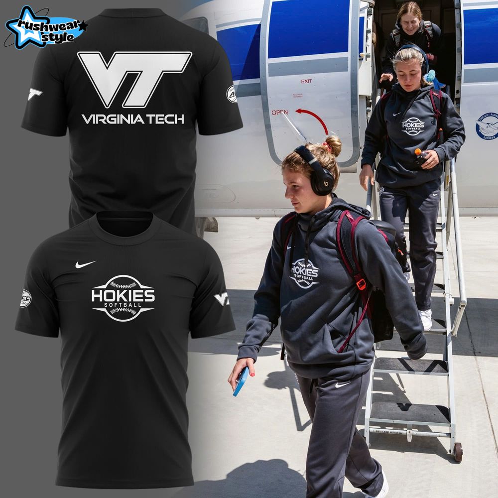 Virginia Tech Hokies Special New Black And White T-shirt Virginia Tech Hokies Special New Black And White T-shirt