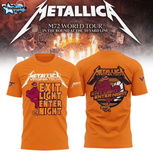 Virginia Tech Hokies X Metallica M-72 World Tour Special Orange Tee