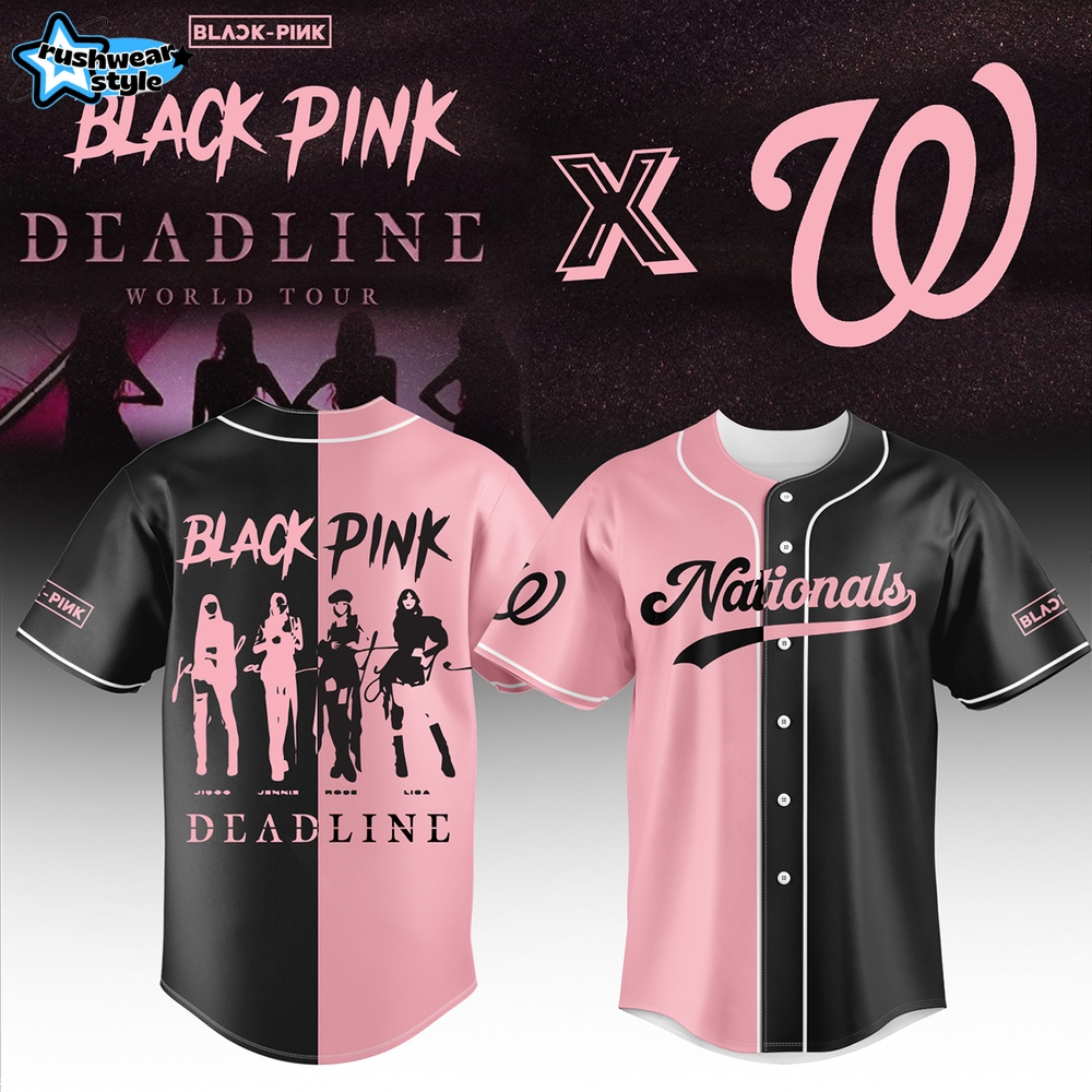 Washington Nationals x Blackpink Deadline World Tour Baseball Jersey 2025 Washington Nationals x Blackpink Deadline World Tour Baseball Jersey 2025