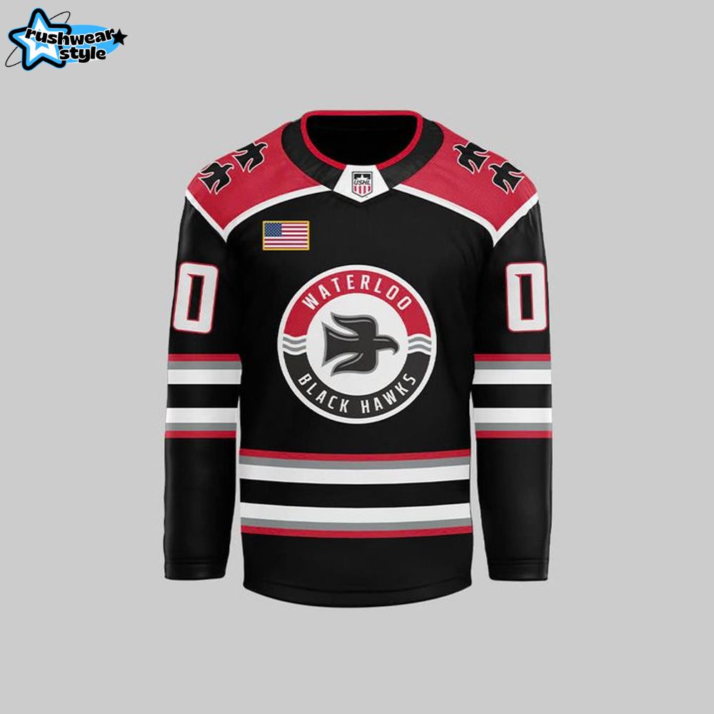 Waterloo Black Hawks Limited Edition 2025 Hockey Jersey Waterloo Black Hawks Limited Edition 2025 Hockey Jersey