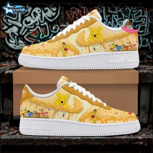 Winnie The Pooh Honey Nike Air Force 1 Sneaker Limited Edition Design