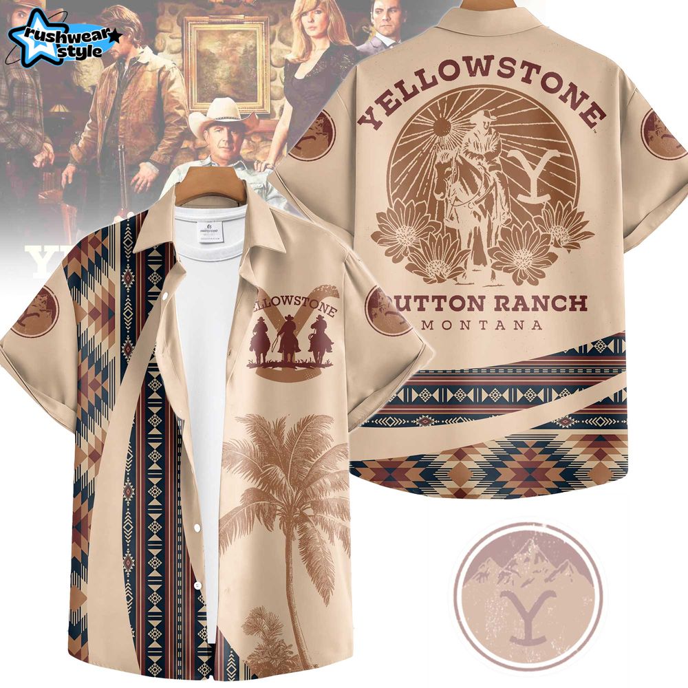 Yellowstone Dutton Ranch Montana Premium Hawaiian Shirt Yellowstone Dutton Ranch Montana Premium Hawaiian Shirt