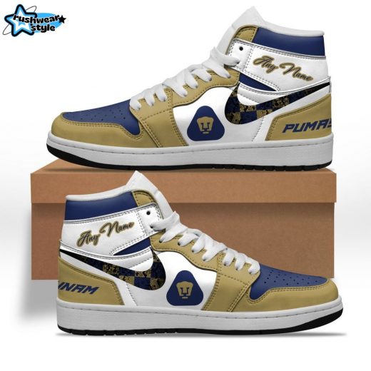 liga mx pumas unam nike air jordan 1 custom sneakers