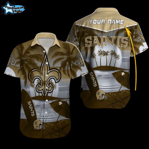 sunset bay new orleans saints hawaiian shirt