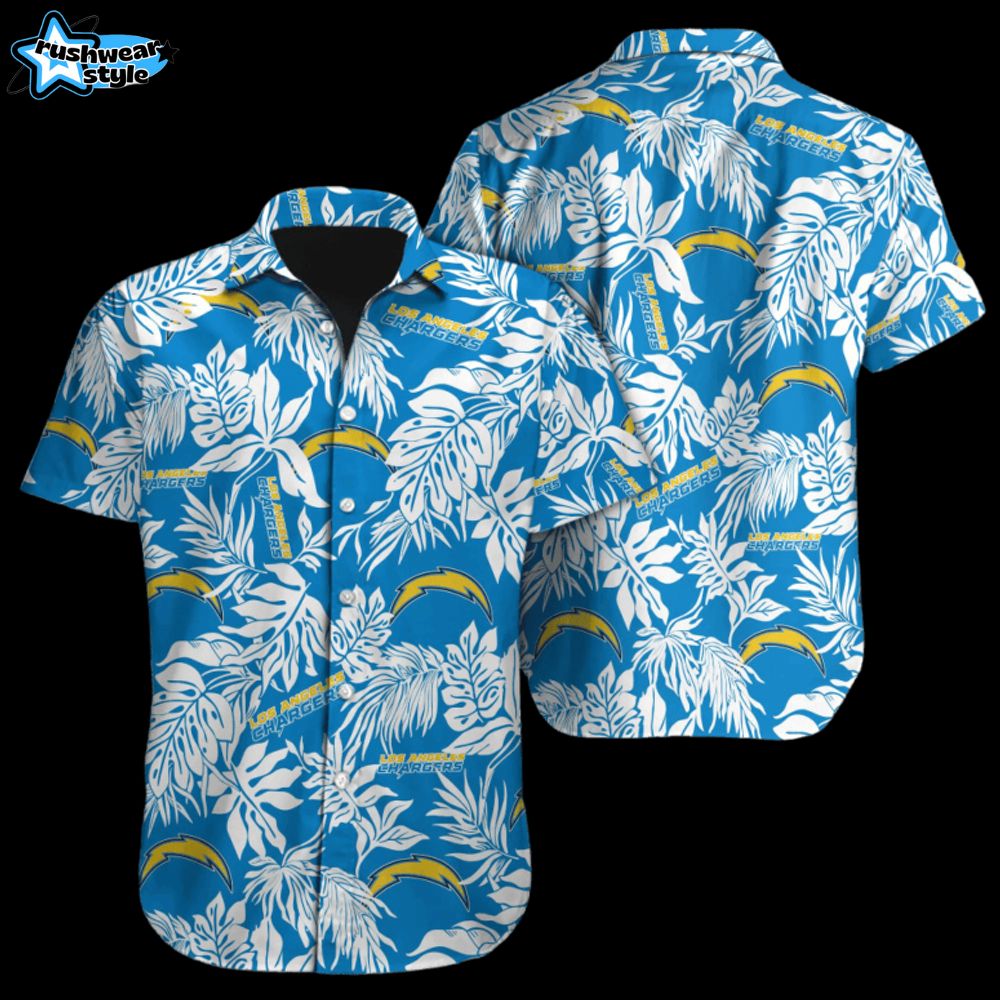 tropical los angeles chargers hawaiian shirt tropical los angeles chargers hawaiian shirt