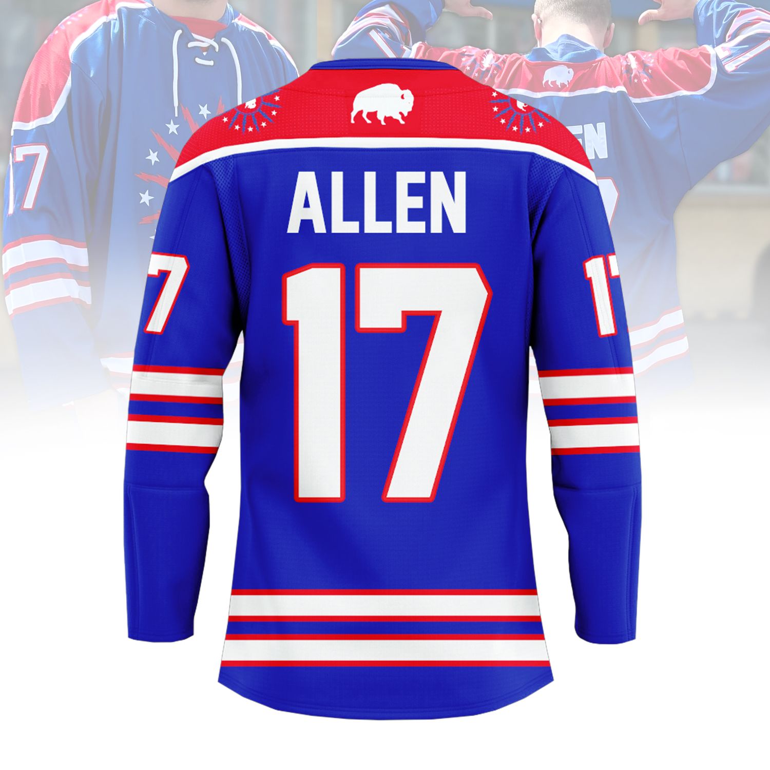 Buffalo Bills Josh Allen Limited Edition Hockey Jersey Buffalo Bills Josh Allen Limited Edition Hockey Jersey