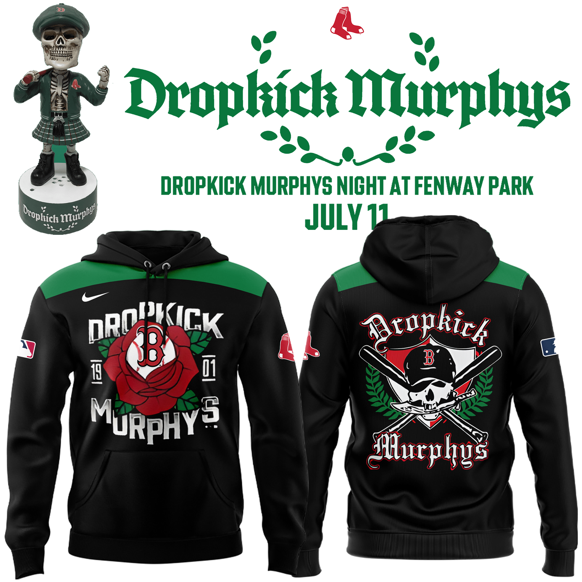 Boston Red Sox x Dropkick Murphys Night 2025 Hoodie Set Boston Red Sox x Dropkick Murphys Night 2025 Hoodie Set