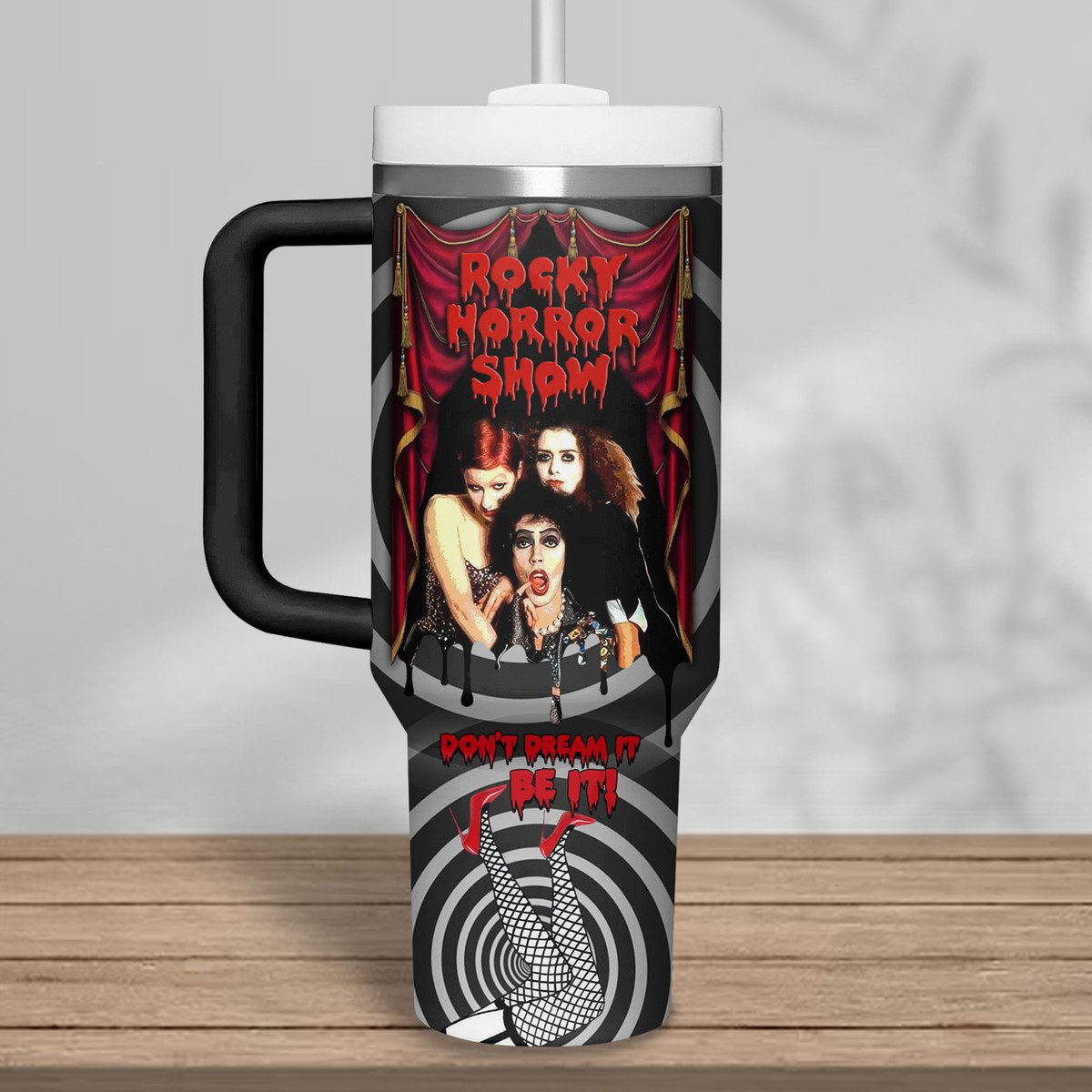 Rocky Horror Show Personalized Tumbler With Handle Rocky Horror Show Personalized Tumbler With Handle