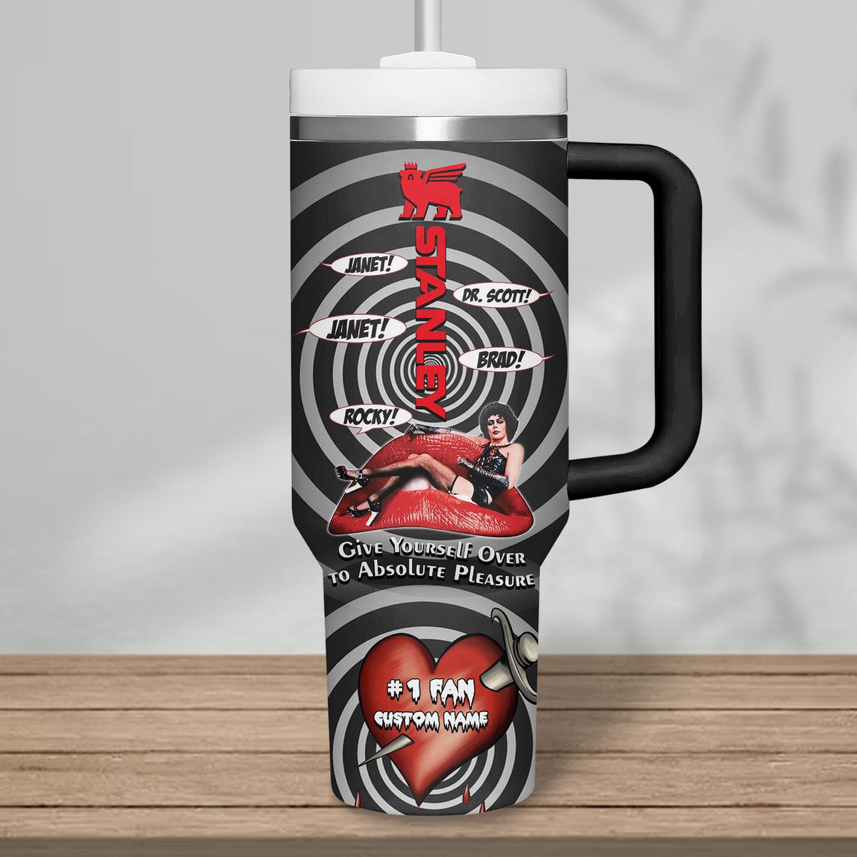 Rocky Horror Show Personalized Tumbler With Handle Rocky Horror Show Personalized Tumbler With Handle
