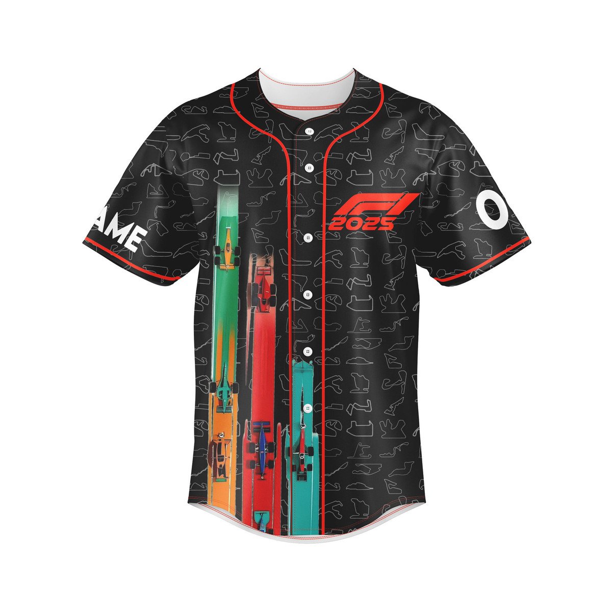 F1 Racing Personalized Baseball Jersey F1 Racing Personalized Baseball Jersey