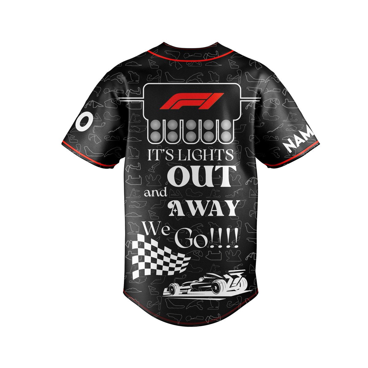 F1 Racing Personalized Baseball Jersey F1 Racing Personalized Baseball Jersey