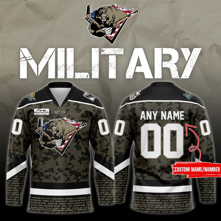 Utah Grizzlies x Military Memorial Day 2025 Hockey Jersey Utah Grizzlies x Military Memorial Day 2025 Hockey Jersey