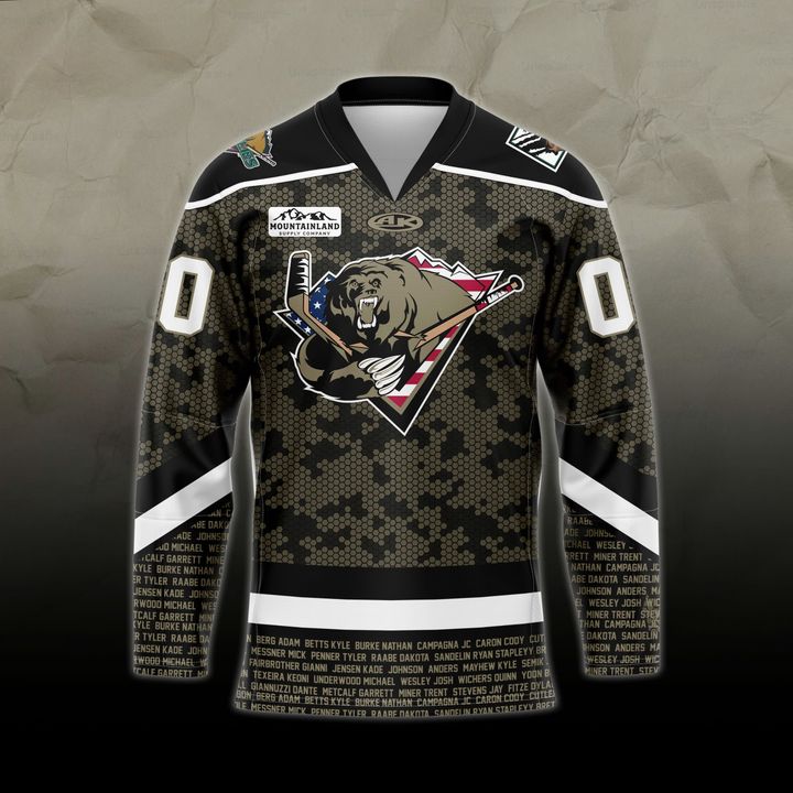 Utah Grizzlies x Military Memorial Day 2025 Hockey Jersey Utah Grizzlies x Military Memorial Day 2025 Hockey Jersey