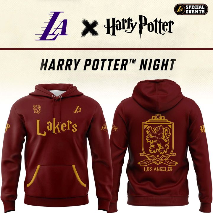 Los Angeles Lakers X Harry Potter Night Special Hoodie Los Angeles Lakers X Harry Potter Night Special Hoodie