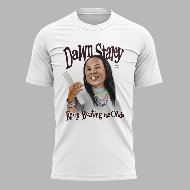 South Carolina Gamecocks Dawn Staley "Keep Beating The Odds" Special White Shirt South Carolina Gamecocks Dawn Staley "Keep Beating The Odds" Special White Shirt