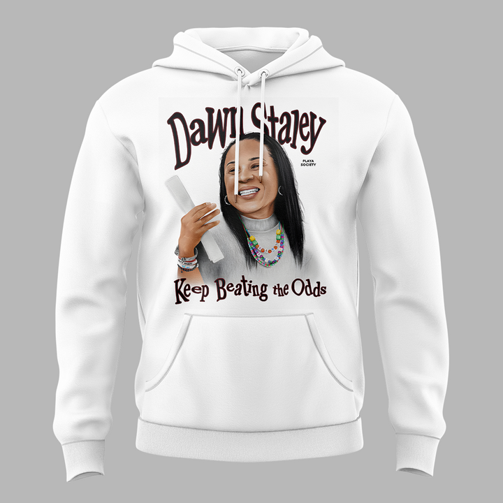 South Carolina Gamecocks Dawn Staley "Keep Beating The Odds" Special White Hoodie South Carolina Gamecocks Dawn Staley "Keep Beating The Odds" Special White Hoodie