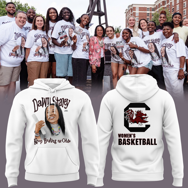 South Carolina Gamecocks Dawn Staley "Keep Beating The Odds" Special White Hoodie South Carolina Gamecocks Dawn Staley "Keep Beating The Odds" Special White Hoodie