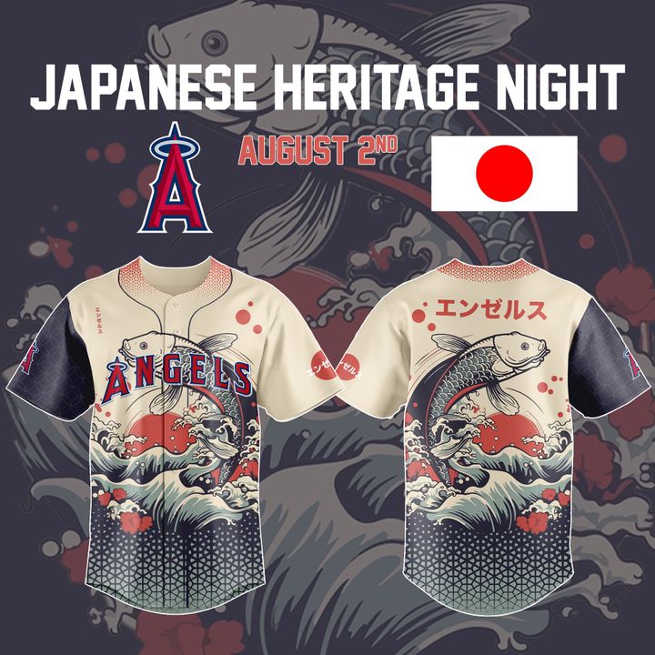 Los Angeles Angels Japanese Heritage Night 2025 Special Baseball Jersey Los Angeles Angels Japanese Heritage Night 2025 Special Baseball Jersey